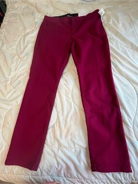 Liz Claiborne Straight-Leg Pants in Berry
